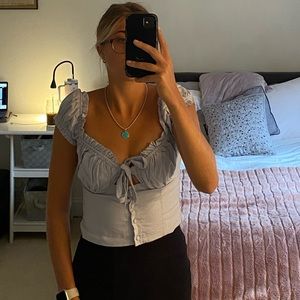 Light blue princess Polly button up top